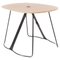 Mesa de centro Sierra de madera con correa de cuero negro de Cuero Design, Imagen 1