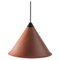 Namibia Leather Cone Medium Lamp by Cuero Design, Image 1