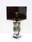 Smoked Acrylic Glass & Satin Steel Table Lamp, 1970s, Image 2