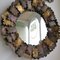 Vintage Brutalist American Brass and Copper Curtis Jere Wall Mirror, 1970s, Image 7