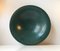 Grün Lasierte Vintage Art Deco Keramikschale von Holbaek Keramik 3