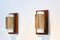 Natürliche Wandlampen aus Rattan, Teak & Opalglas, 1960er, 2er Set 8