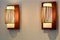 Natürliche Wandlampen aus Rattan, Teak & Opalglas, 1960er, 2er Set 3