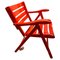 Orange Garden Folding Deck Chairs in the style of Reguitti, 1980s, Set of 4 1