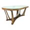 Vintage Italian Dining Table with Glass Top, 1940s, Image 1