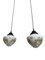 Antique Edwardian Church Painted Pendants in Satin Opaline Milk Glass, 1890s, Set of 2, Image 4