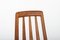 Eva Dining Chairs in Teak and Cream Leather by Niels Koefoed for Koefoeds Hornslet, 1960s, Set of 6 7