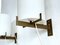 Mid-Century Italian Minimal Wall Sconces with Frosted Glass and Metal, 1960s, Set of 2, Image 7