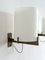Mid-Century Italian Minimal Wall Sconces with Frosted Glass and Metal, 1960s, Set of 2, Image 9
