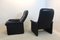 Set of DS-50 Adjustable Lounge Chair and Ottoman in Soft Thick Black Neck Leather from de Sede, 1970s 4