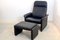 Set of DS-50 Adjustable Lounge Chair and Ottoman in Soft Thick Black Neck Leather from de Sede, 1970s 7