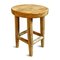 Brauner Hocker aus Teakholz 5
