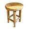Brauner Hocker aus Teakholz 2