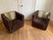 Set of Italian Club Armchairs in Nubuck 1