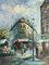 Alain, Parisian Flower Market, 1960s, Oil on Wood, Image 1