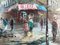 Alain, Parisian Flower Market, 1960s, Oil on Wood, Image 6