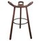 Brutalist Bar Stool in Oak, 1970s 1