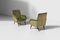 Poltrone vintage in velluto verde, Italia, anni '50, set di 2, Immagine 1