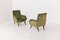 Poltrone vintage in velluto verde, Italia, anni '50, set di 2, Immagine 2