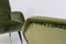 Poltrone vintage in velluto verde, Italia, anni '50, set di 2, Immagine 6