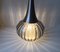 Vintage Onion-Shaped Optical Glass Pendant Lamp from Orrefors, 1970s 6