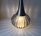 Vintage Onion-Shaped Optical Glass Pendant Lamp from Orrefors, 1970s, Image 6