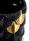 Plumage Hand-Decorated Black Satin & Gold Vase by Cristina Celestino for BottegaNove 2