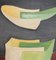 Yves Naviere, Known as Degan, Oil Painting on Canvas Abstract Green, Orange on Black Background, 1970s, Oil on Canvas, Image 1