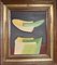 Yves Naviere, Known as Degan, Oil Painting on Canvas Abstract Green, Orange on Black Background, 1970s, Oil on Canvas, Image 2