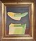 Yves Naviere, Known as Degan, Oil Painting on Canvas Abstract Green, Orange on Black Background, 1970s, Oil on Canvas, Image 3