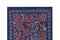 Suzani Tapestry in Blue Silk with Pomegranates Decor 4