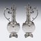 Large Antique German Silver and Cut Glass Wine Jugs, 1900, Set of 2 32