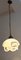 Antike deutsche Deckenlampe mit weißem Glasschirm, 1920er 5