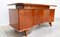 Bureau en Noyer et Formica Rouge, Italie, 1950s 4