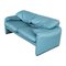 Blaues Maralunga Sofa von Vico Magistretti für Cassina, 2000er 2