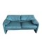 Blaues Maralunga Sofa von Vico Magistretti für Cassina, 2000er 1