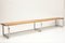 Industrial Oak and Steel Bench, 1980s 1