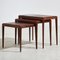 Rosewood Nesting Tables by Johannes Andersen for CFC Silkeborg, 1960s, Set of 3 4