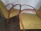 Fauteuils Art Déco en Bois Courbé et Velours, 1940s, Set de 2 5