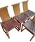 Italian Beech and Woven Leather Chairs, 1970s, Set of 4 6