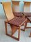 Italian Beech and Woven Leather Chairs, 1970s, Set of 4 9