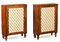 Meubles d'Appoint Regency en Acajou avec Façades en Laiton en Laiton, 1890s, Set de 2 1