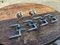 Bauhaus Door Handles in Aluminium, 1950s, Set of 6 1