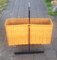 Wicker Newspaper Stand with Handle, 1960s 1