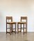 Set of Wooden Bar Stools in Straw, 1980s 10