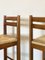 Set of Wooden Bar Stools in Straw, 1980s 4