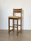 Set of Wooden Bar Stools in Straw, 1980s 5