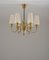 Lampadario moderno in ottone e legno di Böhlmarks, Svezia, anni '40, Immagine 2