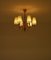 Lampadario moderno in ottone e legno di Böhlmarks, Svezia, anni '40, Immagine 7