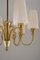 Lampadario moderno in ottone e legno di Böhlmarks, Svezia, anni '40, Immagine 6